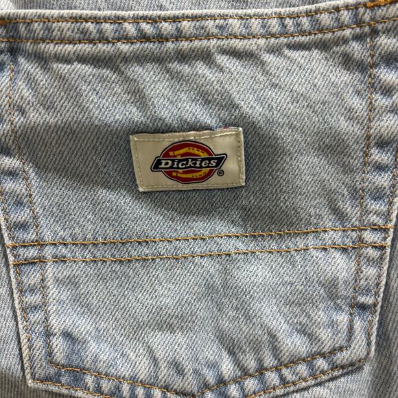 Dickies Women’s Light Wash Denim Jeans Relaxed Button Fly Vtg Style Workwear - Picture 8 of 9
